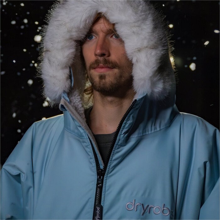 2024 Dryrobe Erwachsene Advance Langrmelige Wickelkommode Robe LS-DA-ICE-B - Ice Blue